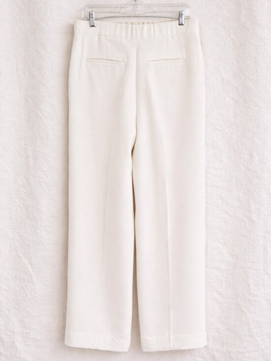 Aritzia The Limitless Pant Crepette Wide Leg High Rise Light Birch Size 12 - Picture 4 of 8